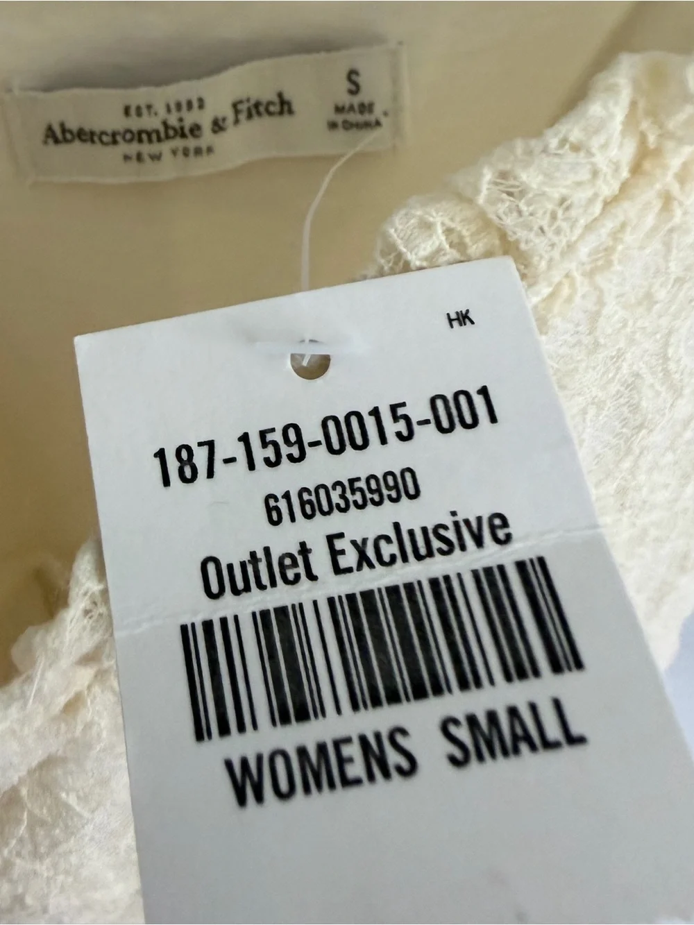 Abercrombie & Fitch Cream Lace Maxi Day Dress Cottage Boho Festival Size S NWT